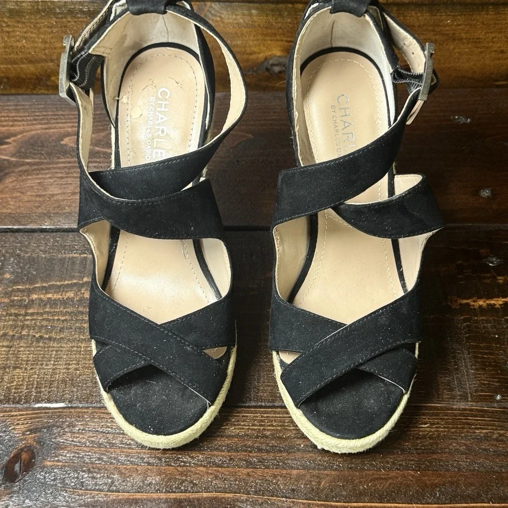 Charles by Charles David‎ Espadrille Strappy Cork Wedge Women's 7.5 M